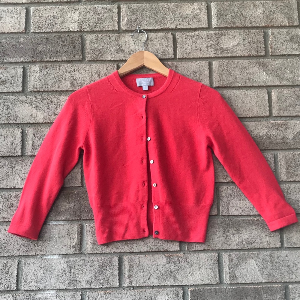 Cashmere cropped cardigan- Pure Collection